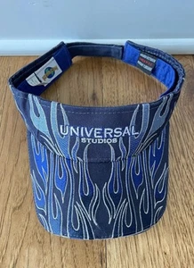 Vintage Universal Studios Flame Blue & Gray Visor OSFM - Picture 1 of 3