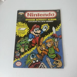 Nintendo 1989 Sticker Activity Album Decoder Mario und Zelda mit einigen Stickern - Bild 1 von 17