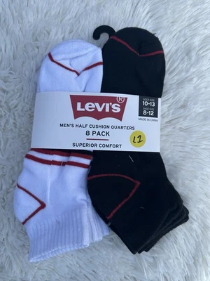 New Levi’s socks men Pack Of 8 Sock Socks Size 10-13 - Image 1 of 3
