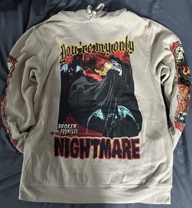 Broken Promises x Dracula Nightmare Of Horror Tan Hoodie Men Size Large - Picture 1 of 6
