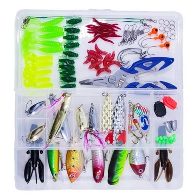 101 x Weiches Angelköder-Set, Angelköder, Köder-Set für Süßwasser Forelle Barsch - Bild 1 von 4