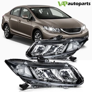 Headlights Assembly For Honda Civic 4Dr Sedan /2Dr Coupe 2012-2015 Headlamp - Picture 1 of 9