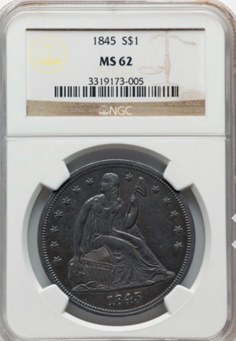 MS 62 Graded Seated Liberty US Dollars (1840-1873) for sale | eBay