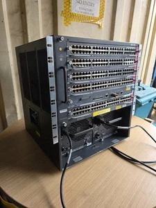 Cisco WS-C6500-E Inc WS-x6748 x 5, ws-sup720-3b, c6506 fan, - Bild 1 von 9