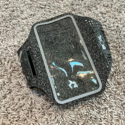 Running Armband Phone Holder Sports Gym Workout Arm Band Case Exercise Gray - Image 1 of 4