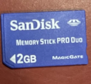 Sandisk 2Gb Memory Stick Pro Duo Magic Gate Memory card - Blue - Picture 1 of 2
