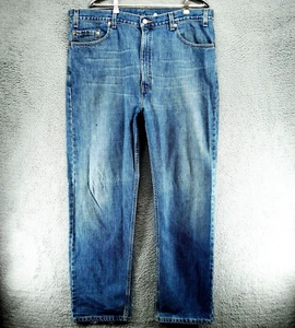 Levis Jeans Vintage Mens 40x32 505 Regular Straight Leg Light Wash 90s 1999 - Picture 1 of 22