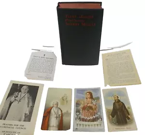 1961 Saint Joseph Continuous Sunday Missal 1962 PRAYER CARDS 1-1955 Pope Pius XI - Picture 1 of 10