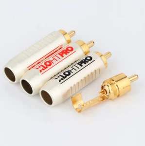 2/4/8PCS HiFi RCA Male Plugs Gold Plated Connectors Audio Signal Wire Terminal - Picture 1 of 9