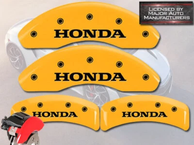 Cubiertas de pinza de freno MGP amarillas delanteras + traseras "Honda" Accord EX EX-L V6 2008-2012 Foto 1 de 4