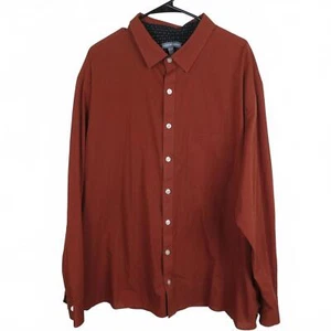 Geoffrey Beene Men's Rust Button-Down Shirt - Picture 1 of 5
