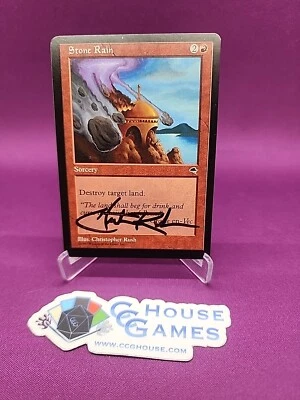 MTG Stone Rain Tempest Artist Signed Christopher Rush Gen 3 #B Magic *CCGHouse* - Image 1 of 4