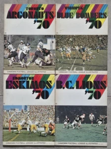 Lot Of (4) 1970 Exhibition Stadium Toronto Argonauts CFL Football Programs - Picture 1 of 6