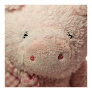 Animal Adventure rosa Schwein Plüsch 2019 rosa Gingham Schleife und Füße 8 Zoll Stofftier - Bild 1 von 8