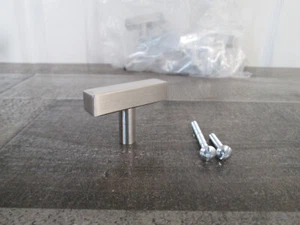 10 Pack Brushed Nickel T Cabinet Pulls Knobs 2 inch Stainless Steel Kitchen New - Picture 1 of 13