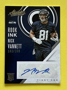 Nick Vannett 2016 Panini Absolute Rookie Ink Silver Auto RC /250 OSU BUCKEYES - Picture 1 of 2