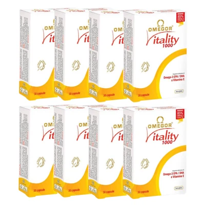 U.G.A. NUTRACEUTICALS Omega 3 Omegor Vitality 1000 Alta Concentrazione 8X30 240 perle con Vit. E 1,4gr