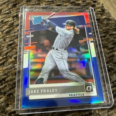 2020 Optic Jake Fraley Rated Rookie Card #80 Red/White/Blue Prizm /150 - Image 1 of 3
