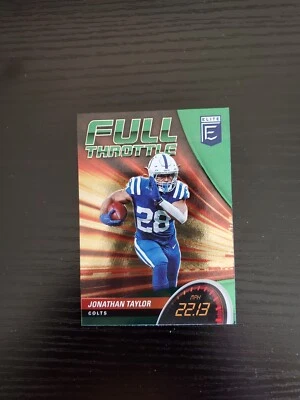 Jonathan Taylor - 2022 Donruss Elite Full Throttle Green - FREE SHIPPING - Image 1 of 2