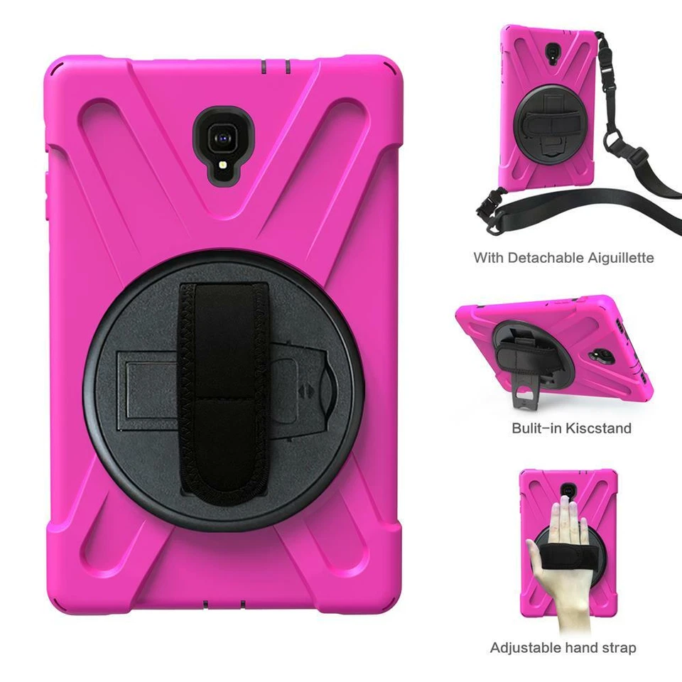 Hybrid Tablet Case Cover Shoulder Strap For Samsung Galaxy Tab A A2 E S2 S3 S4 J - Image 1 of 4