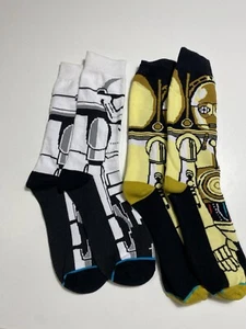 Star Wars C3PO, Stormtrooper Figur 360 Crew Socken Poly Neu - Bild 1 von 5