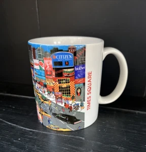 Tazza caffè vintage New York City Times Square giallo taxi Pat Singer 1996 New York - Foto 1 di 15