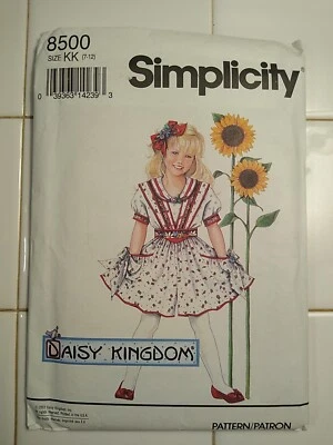 Simplicity 8500 Size 7-12 Girl's Blouse Jumper Culottes Daisy Kingdom Pattern  - Image 1 of 3