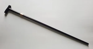 Antique Wooden Crutch Handle Walking Stick - Walking Cane - Gold Tone Collar - Picture 1 of 8