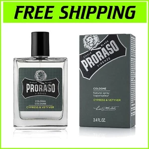 Cypress and Vetiver Eau De Colonia by Proraso, 3.4 Fl Oz - Italian Craftsmanship - Picture 1 of 10
