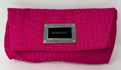 Victoria's Secret Hot Pink Clutch Bag  Fold Down Snap Closure - Image 1 of 4