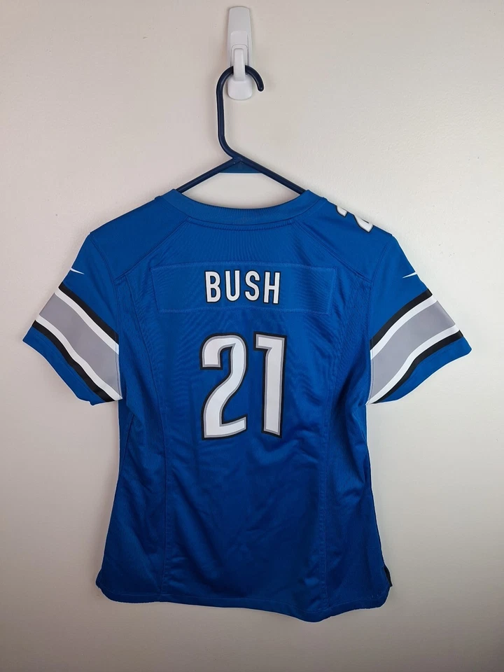 Nike On Field Detroit Lions Reggie Bush #21 Blue Football Jersey M(youth) - Image 1 of 4