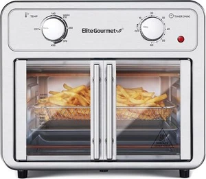 Horno Freidora de Aire Programable Doble Puertas Francesas 1500W 12L Acero Inoxidable Hogar - Imagen 1 de 6
