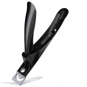 Black Premium Adjustable Acrylic Fake False Nail Clipper Cutter Trimmer 3 Way - Picture 1 of 3
