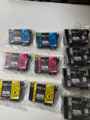 10-PACK E-Z Ink Cartridges Replacement for Epson 252XL - NEW! - Image 1 of 4
