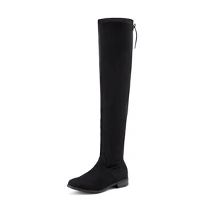 DREAM PAIRS Womens Ladies Over The Knee Boots Stretch Flats Thigh High Boots - Picture 1 of 33