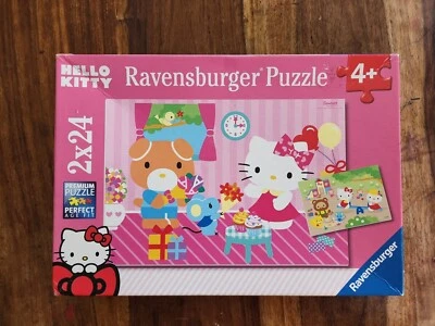 Juego de rompecabezas Hello Kitty RAVENSBURGER 2x24 piezas COMPLETO regalo para niños Foto 1 de 4