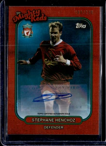 2023-24 Topps Liverpool Team Set Mighty Red Teal Foil Stéphane Henchoz /250 AUTO - Picture 1 of 2