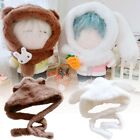 Doll Accessories Miniature Scarf Hat White Brown Plush Animal Hat  Toy