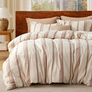 Cotton Duvet Cover King Size - Waffle Boho Neppy Textured Duvet Cover Set, Soft  - Picture 1 of 9