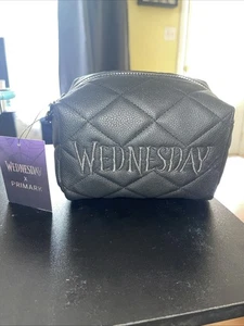Wednesday Addams Quilted Black Makeup Bag – Gothic & Stylish-New - Picture 1 of 4
