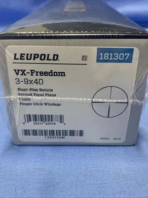 Mira para rifle LEUPOLD VX-Freedom 3-9x40 1 pulgada Hunt-Plex (181307) ¡Envío gratuito!! Foto 1 de 2