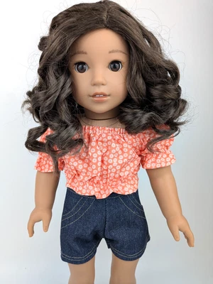 Cora - Custom OOAK 18" American Girl Nanea Doll + Gabriela Wig - EUC! - Image 1 of 4