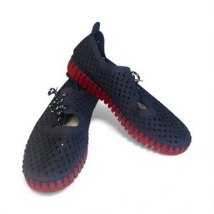 Ilse Jacobsen Tulip Damenschuhe flache Schuhe marineblau Slipper Cutout 7,5 - Bild 1 von 9