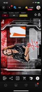 Topps Slam WWE 2025 Strata Red Signature Relic - Becky Lynch 157cc LEGENDARY - Bild 1 von 1