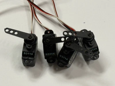 Excellent Set of Four Futaba S3114 3114 Micro RC Remote Control Airplane Servos - Image 1 of 2