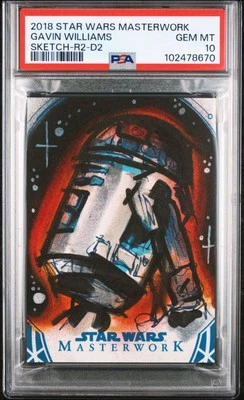 R2-D2 - 2018 Star Wars Masterwork Sketch by Gavin Williams  PSA 10 - Image 1 of 2
