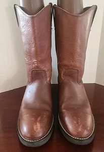 Lehigh Steel Toe Mens Brown Leather Boots 9.5D USA - Picture 1 of 8
