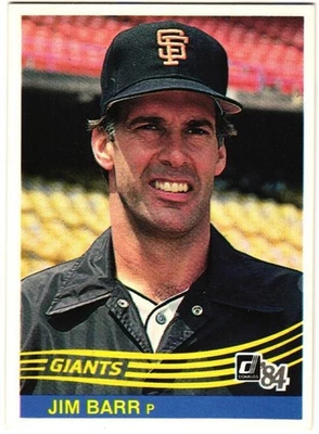 1984 Donruss - Jim Barr #79 - Image 1 of 2