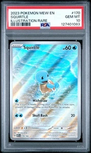 Squirtle 170/165 Sv: Scarlet & Violet 151 Holo PSA 10 - Bild 1 von 3