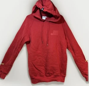 Felpa con cappuccio Good American donna taglia 3/4 rossa pullover felpa pesante USA - Foto 1 di 17